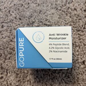 goPure Anti Wrinkle Moisturizer Face Cream 1.7 oz Peptides Glycolic Niacinamide